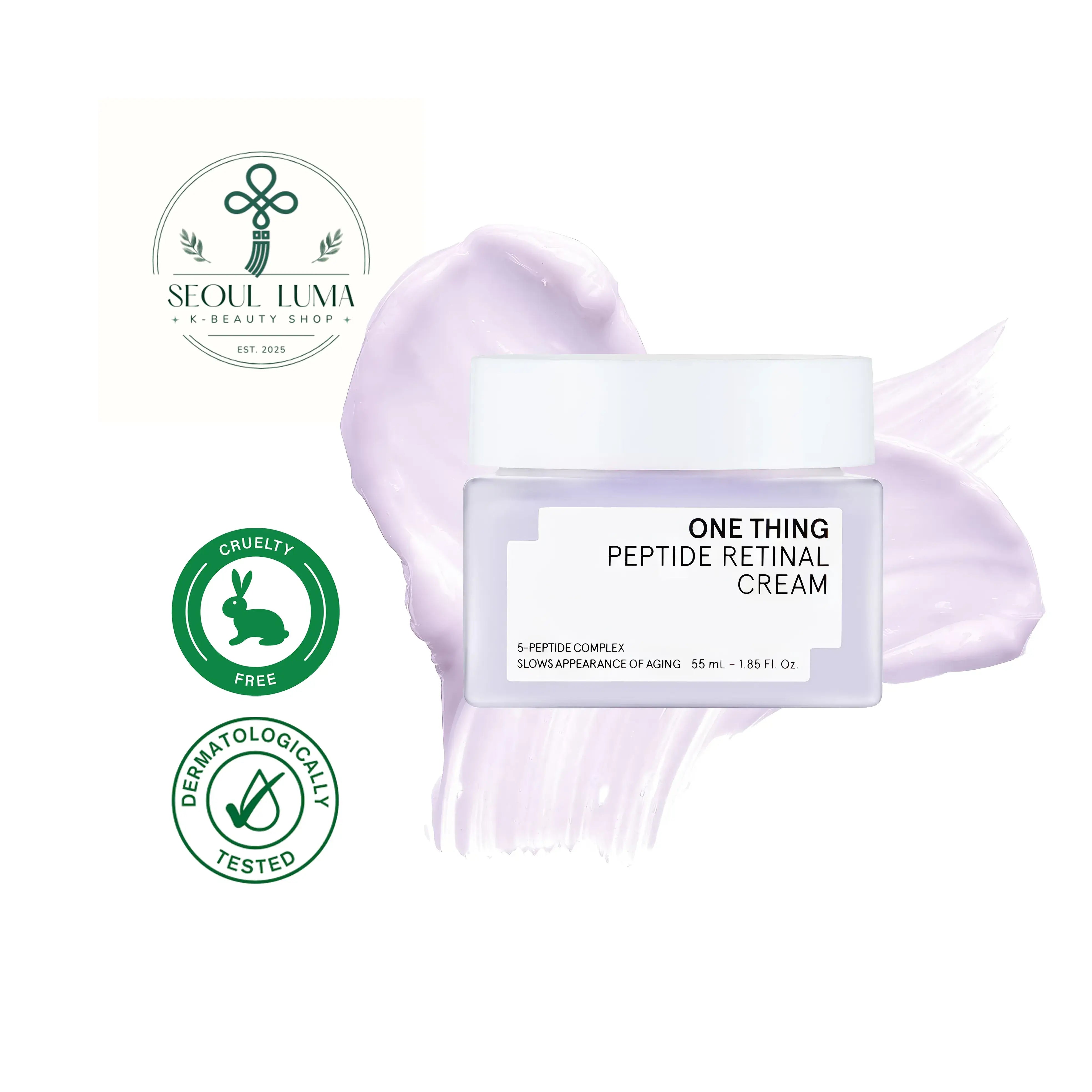 ONE THING Peptide Retinal Cream with 5-peptide complex and retinal for anti-aging, firmness, and wrinkle reduction